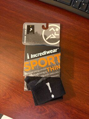 Incrediwear Sport Thin Quarter Sock Black